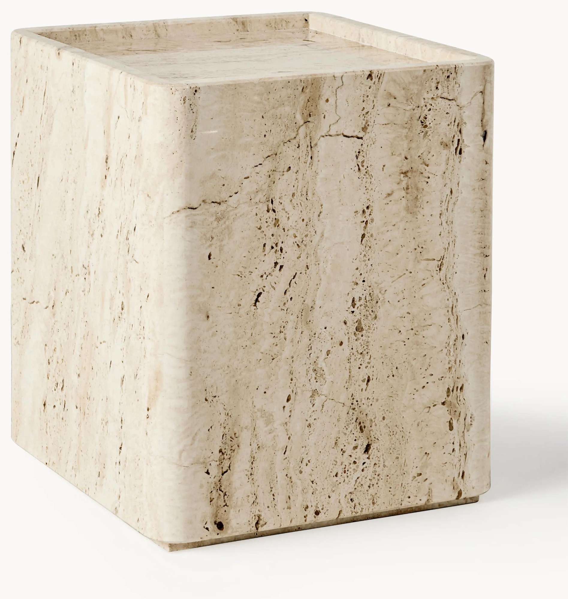 Travertínový pomocný stolík Pietra