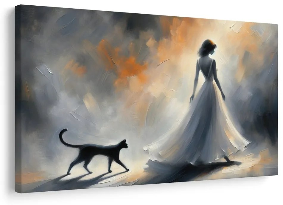 Obraz dáma v hmlistom svetle