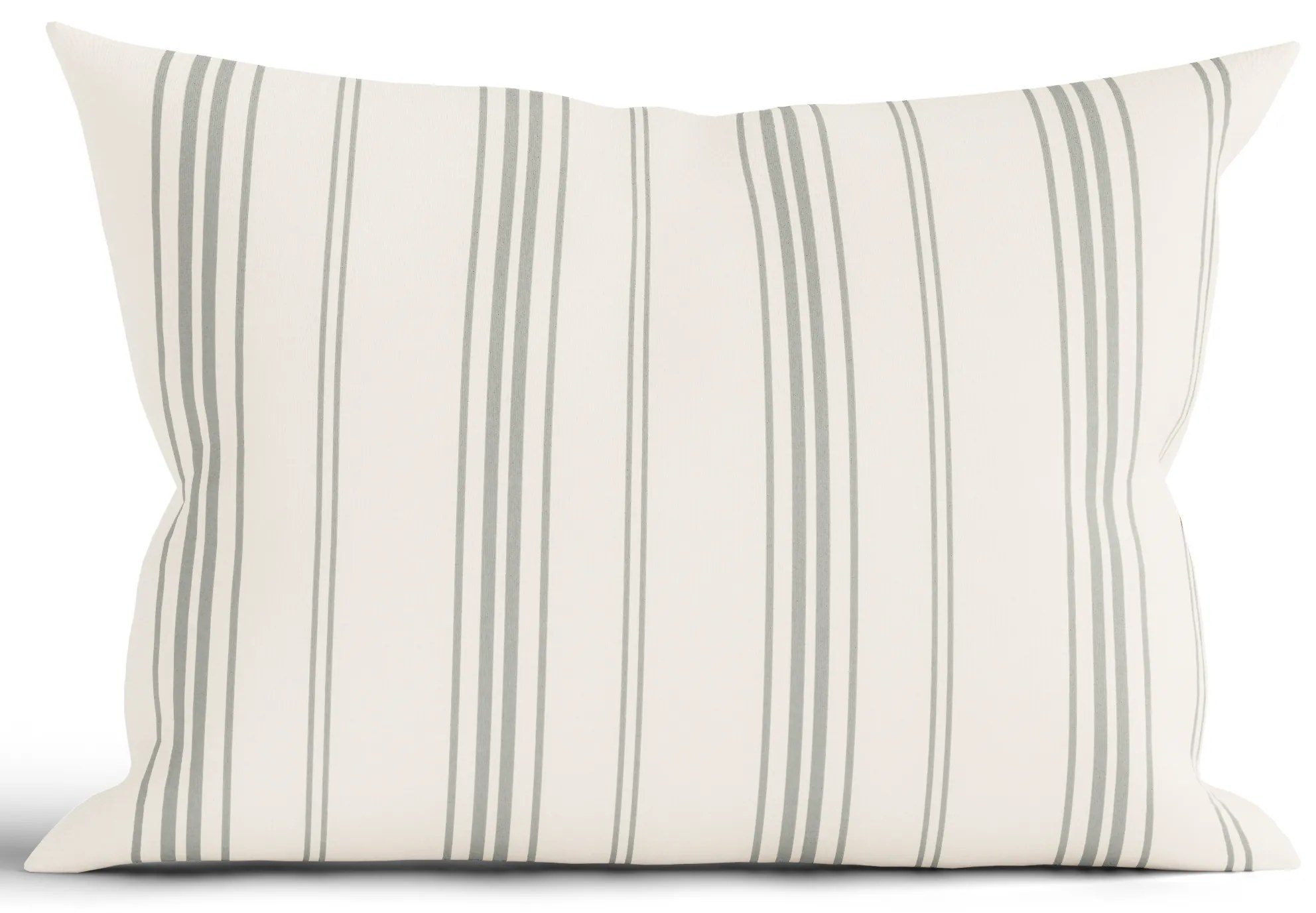 Bavlnená obliečka na vankúš Natural 40 × 60 cm - Prúžky zelené