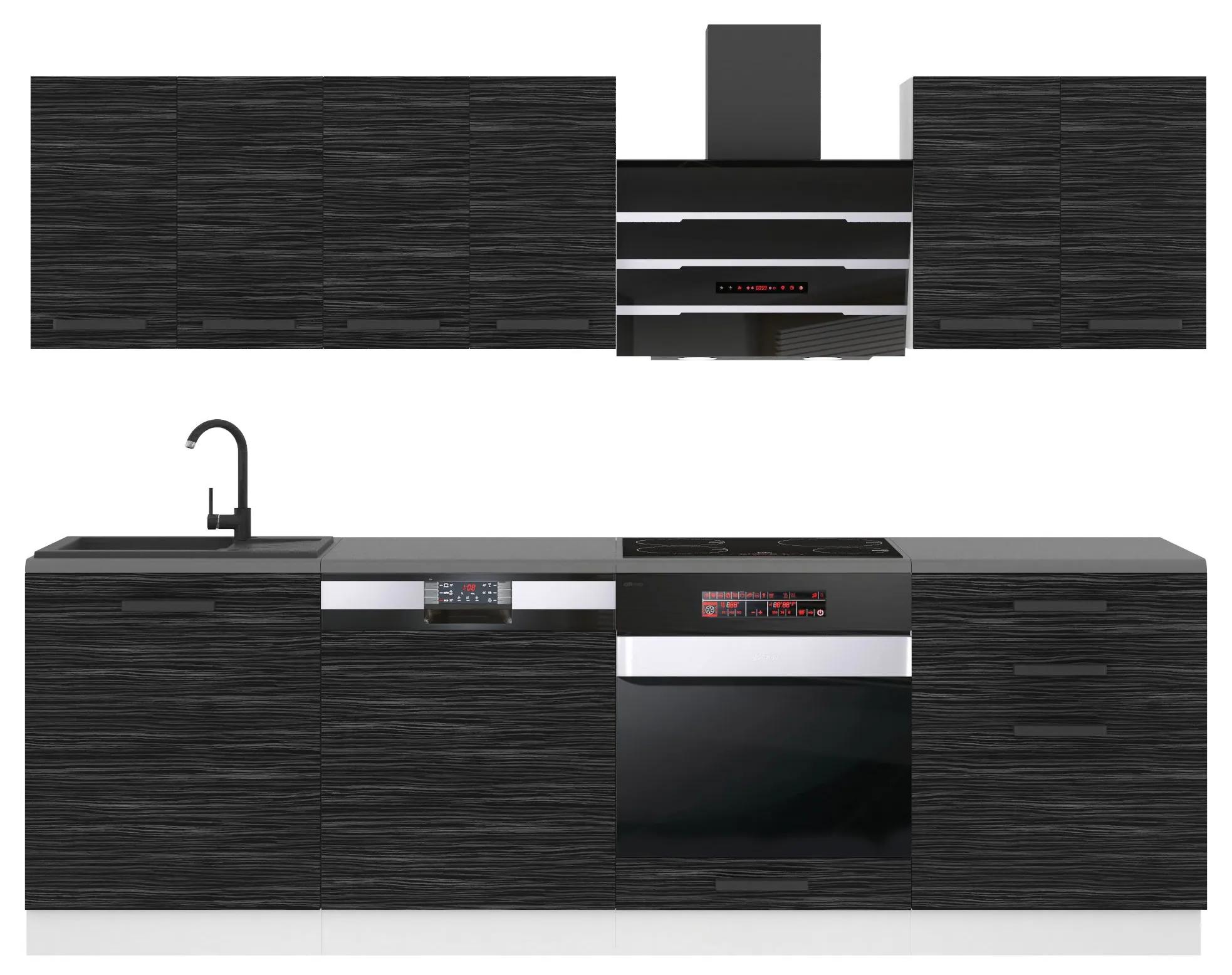 Kuchynská linka Belini Premium Full Version 240 cm eben kráľovský s pracovnou doskou SUSAN