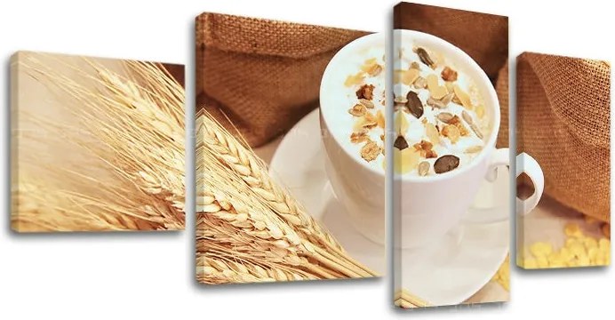 Obraz na stenu 4 dielny KUCHYŇA KU026E40 - 130x70 cm