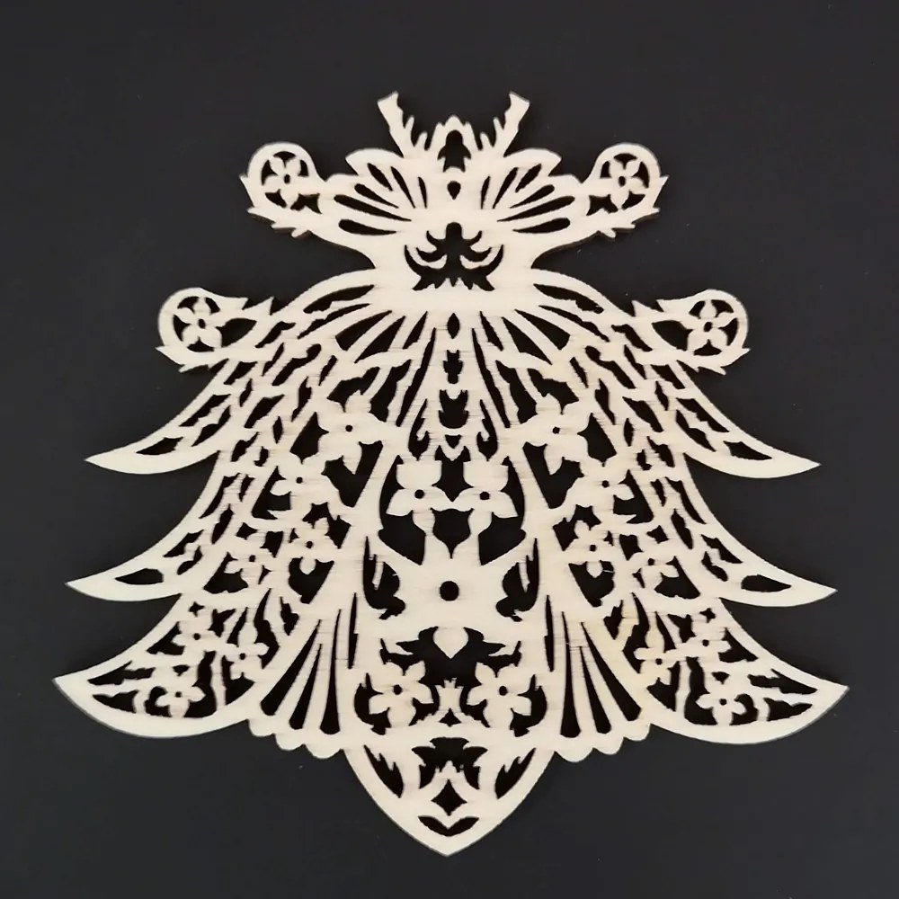 AMADEA Drevená ozdoba ornament 8 cm