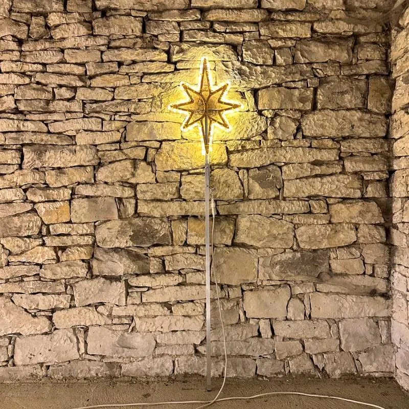 DECOLED LED svetlo na vrchole stromu 3D tlač, 60 x 90 cm, teplá biela