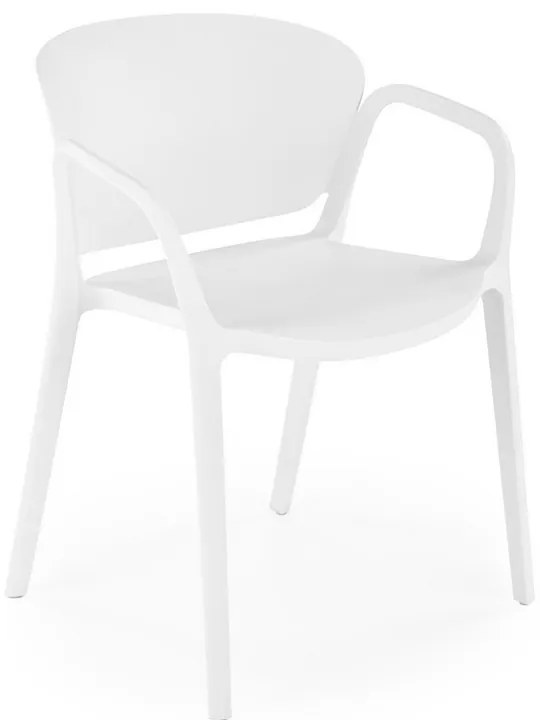 Jedálenská stolička Layne, biela