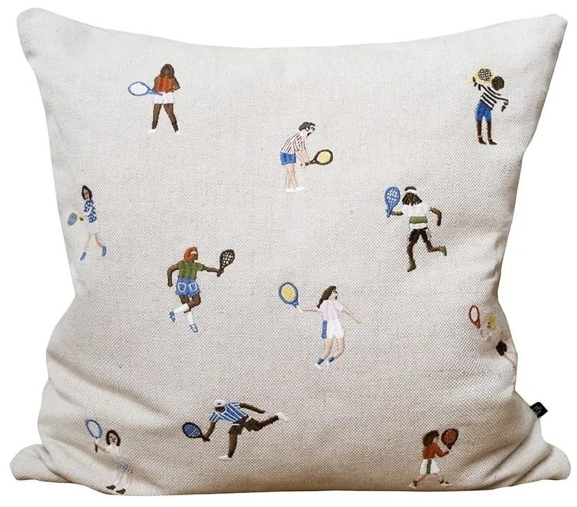 Fine Little Day Ľanový poťah na vankúš Tennis Embroidered 48 x 48 cm