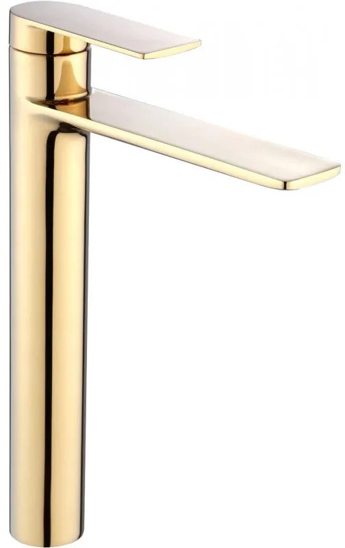Mexen Zero, vysoká umývadlová batéria h-297, zlatá lesklá, 71110-50