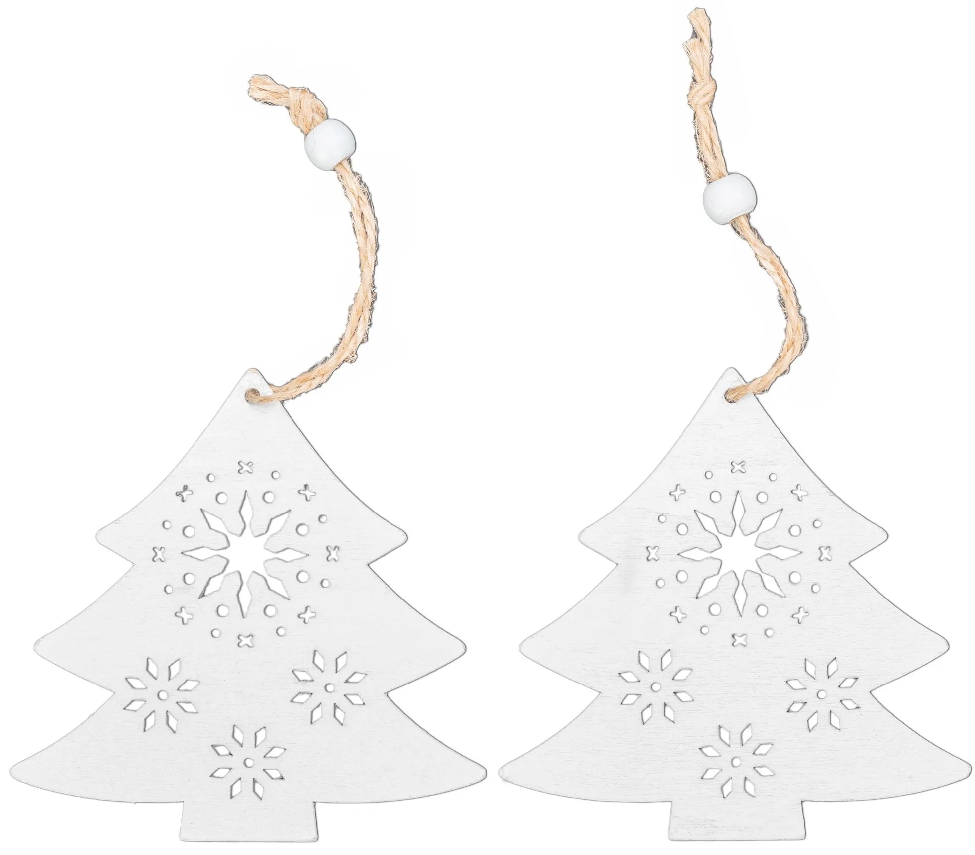 Tutumi Tutumi, sada závesných vianočných stromčekov 2ks 300878, biela, CHR-08504