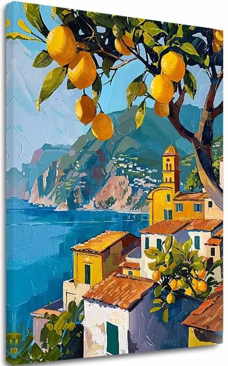 Obraz na plátne Citrónový sad - Taliansky štýl