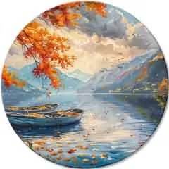 Okrúhle obrazy s akrylom Pokoj jazera