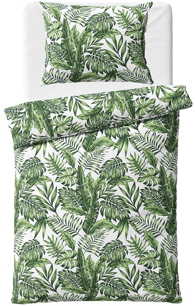Bavlnené posteľné obliečky Jungle Leaves - 100% bavlna Renforcé - 70 x 90 cm + 140 x 200 cm