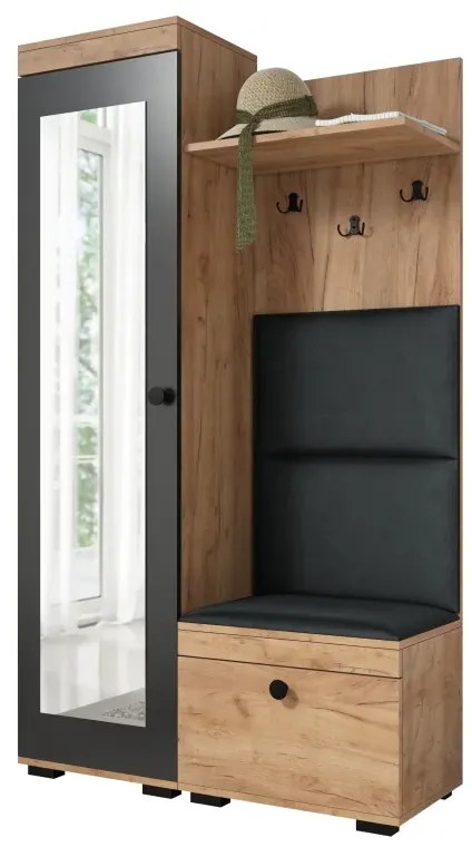 Predsieňová stena Duo, ľavá, kraft/+police