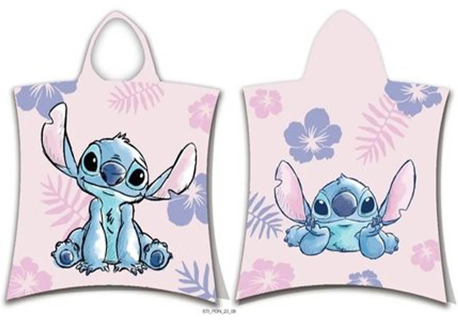 Detské pončo 50 × 115 cm ‒ Lilo and Stitch "pink"
