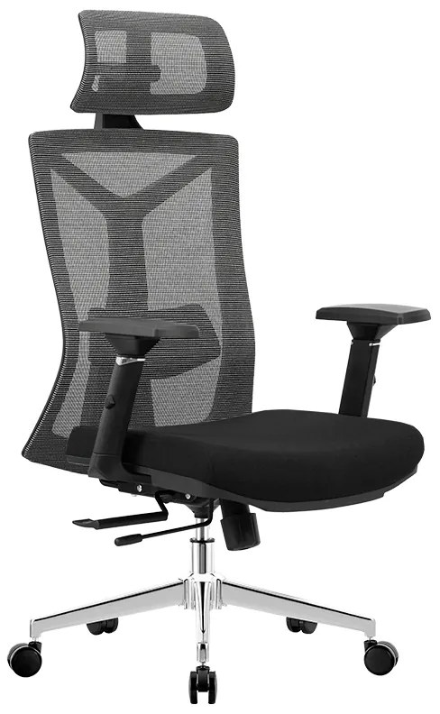 Kancelárska ergonomická stolička Neoseat MARCO — látka, čierna, nosnosť 150 kg