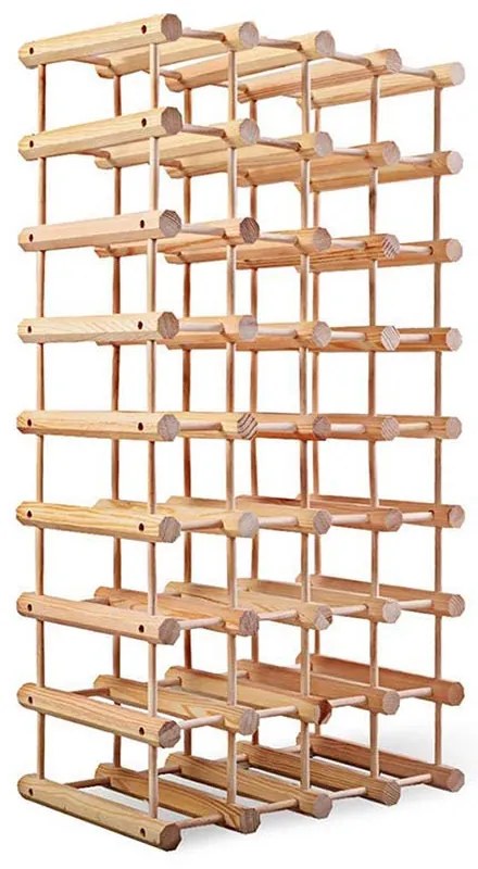 Drevený regál na víno pre 36-40 fliaš