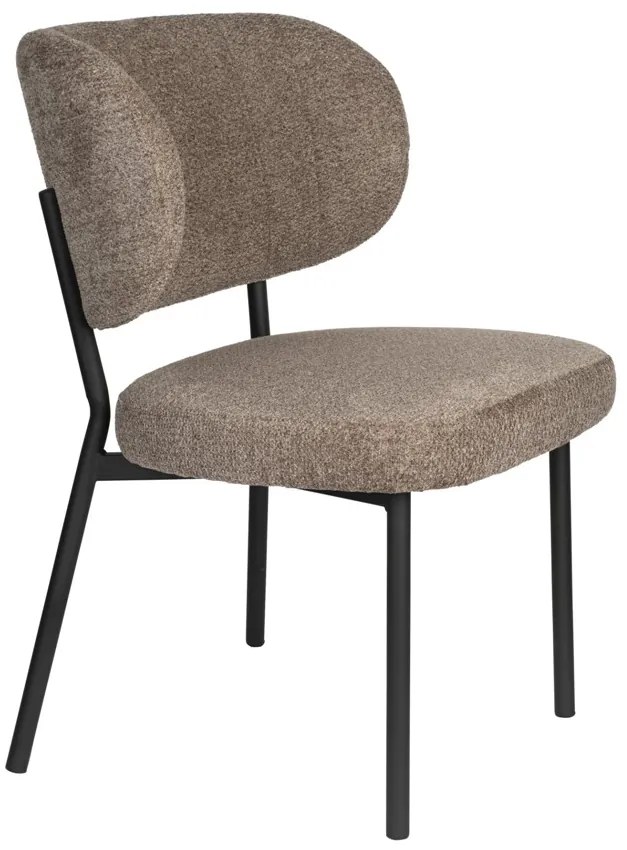 WL-Living Sanne čalúnená jedálenská stolička - Svetlohnedá