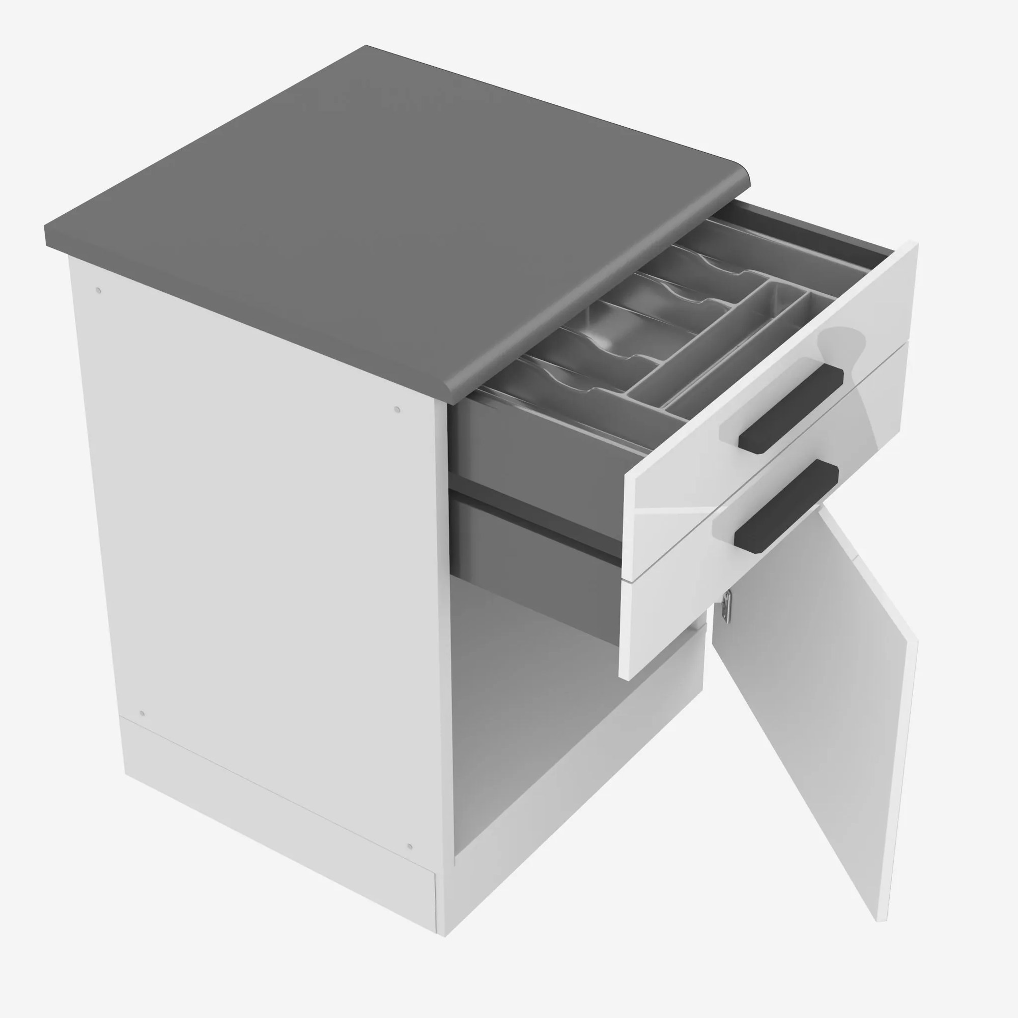 Kuchynská skrinka spodná 60 cm šuflíky INF SDSZ60WS/0/WT/W/B/B1/PP