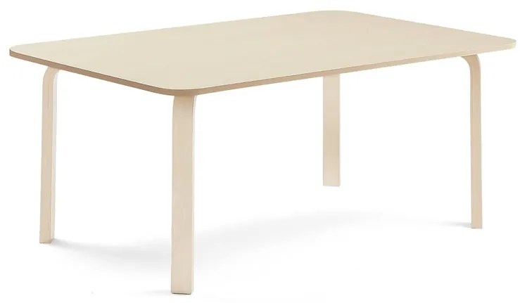 Stôl ELTON, 1800x800x590 mm, laminát - breza, breza