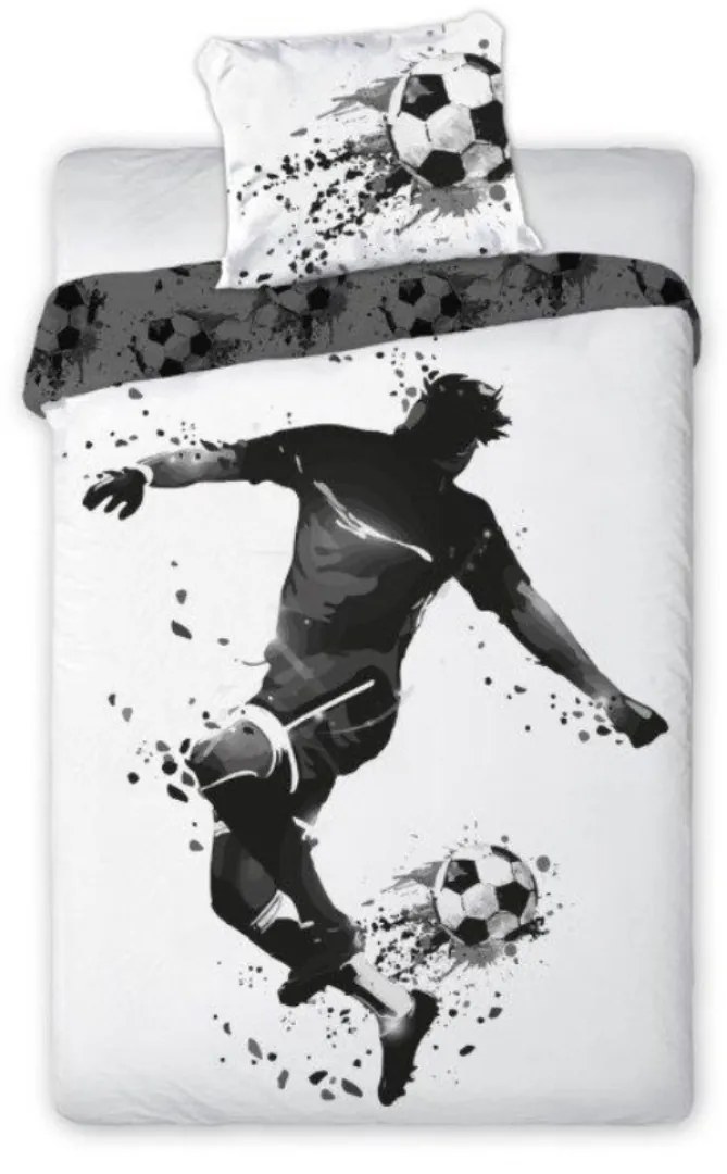 Obliečky bavlnené Deluxe 3D 200x140cm+90x70cm Futbalista Faro