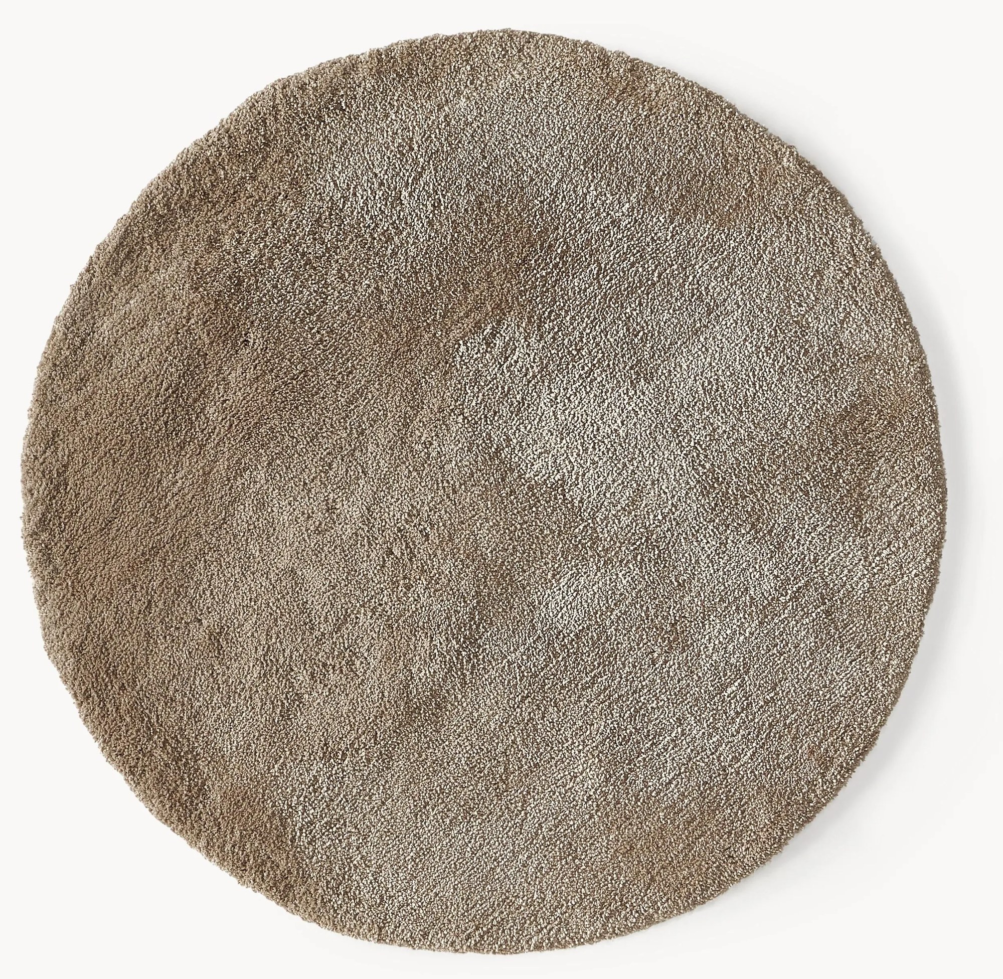 Okrúhly huňatý koberec's vysokým vlasom Leighton