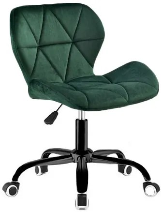 Zamatové otočné kreslo California zelené