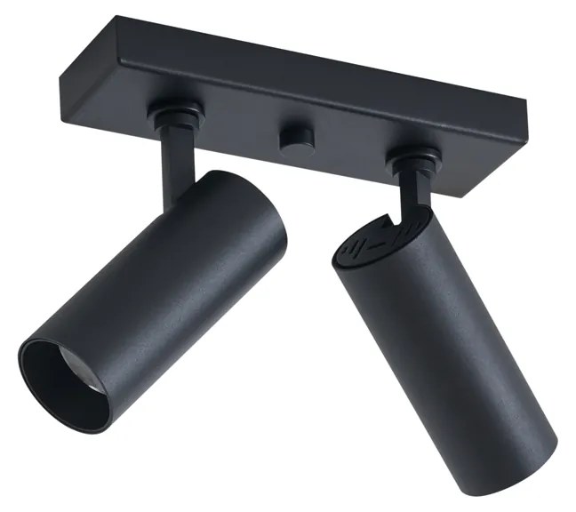 Moderné stropné svietidlo čierne vrátane LED stmievateľné 2-svetlá - Tate