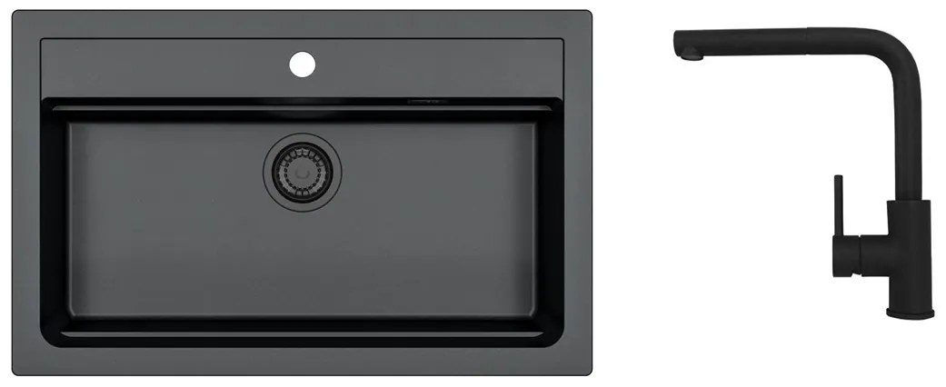 SET ALVEUS ATROX 40 / 91 BLACK ADDITION + BATERIE Zeos-P black addition