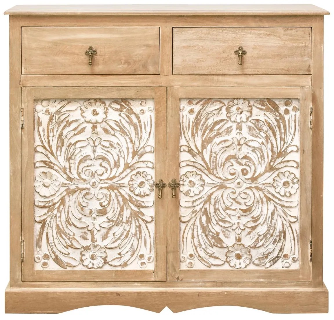 furniture-nabytek.cz - Komoda rustikálna z masívneho dreva mango 90x90x45
