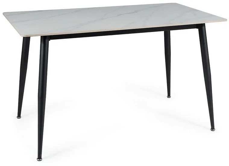 Jedálenský stôl Rion 130 x 70 cm, mramor / čierna