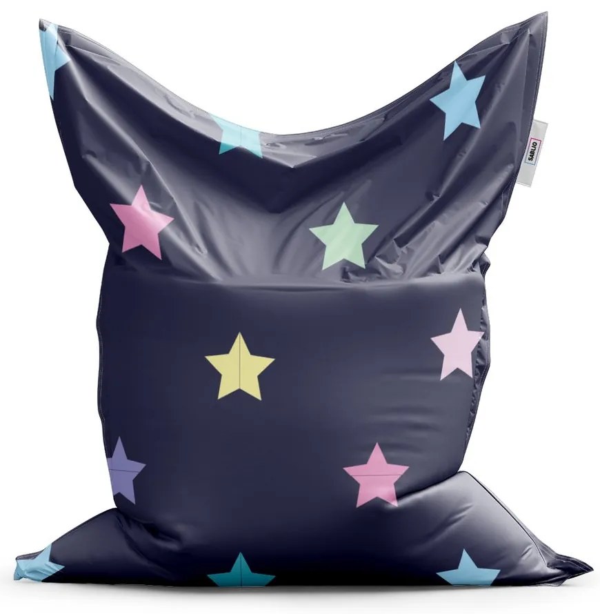 Sedací vak Classic hviezdy na modrej - detský, farebná
