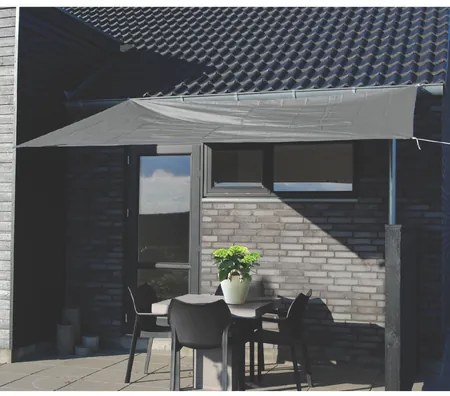 Tieniaca plachta na balkón - obdĺžnik - 3x2,5m - sivá (180g/m2)