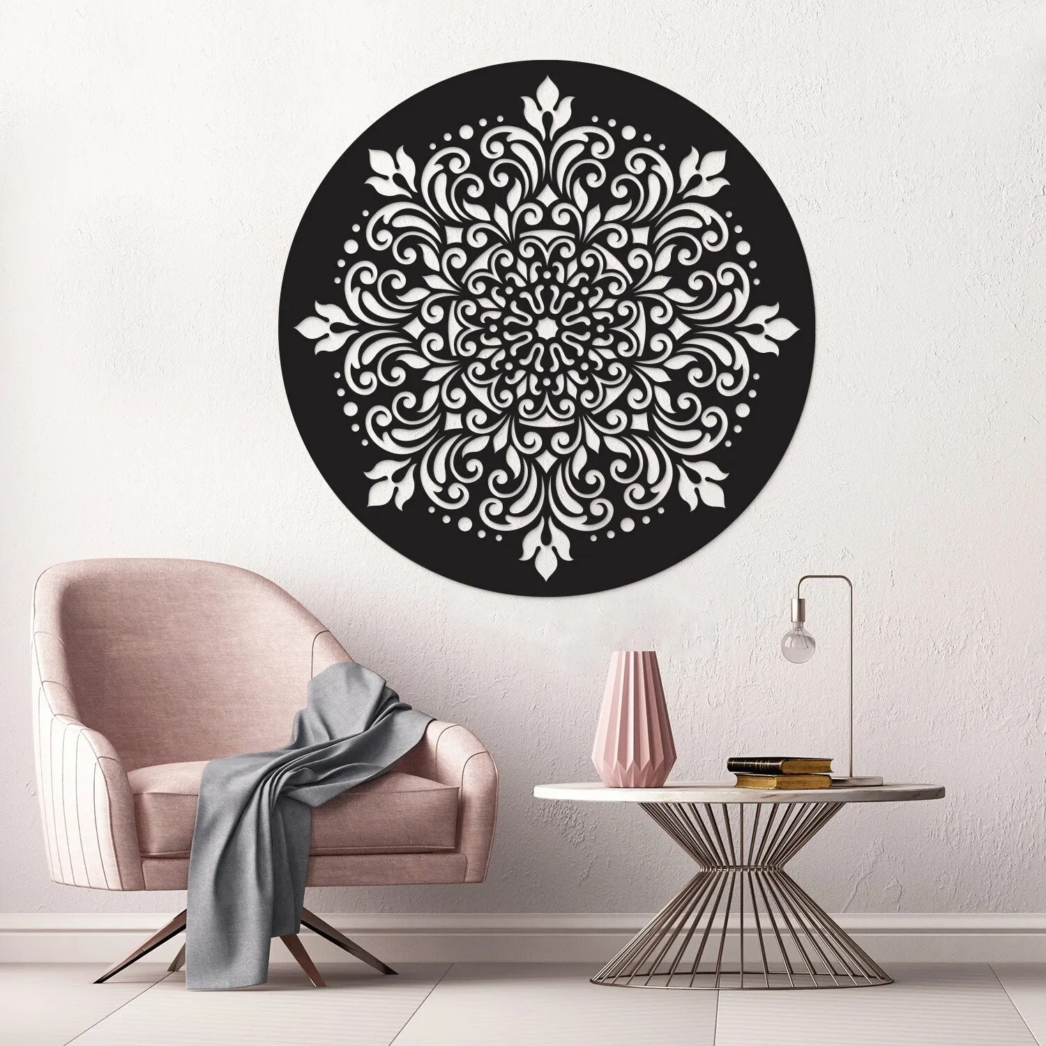 DUBLEZ | Okrúhla drevená 3D mandala - Afrodita