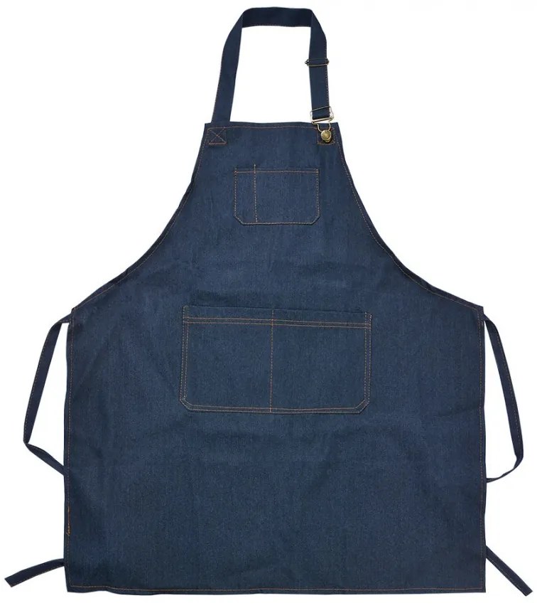 Tmavomodrá džínsová kuchynská zástera - 77*68 cm