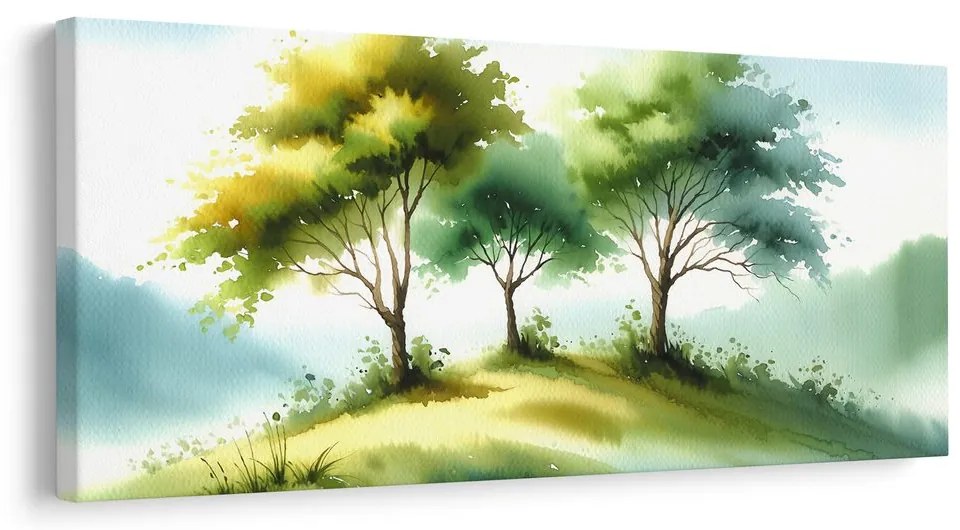 Obraz zelená krajina so stromami