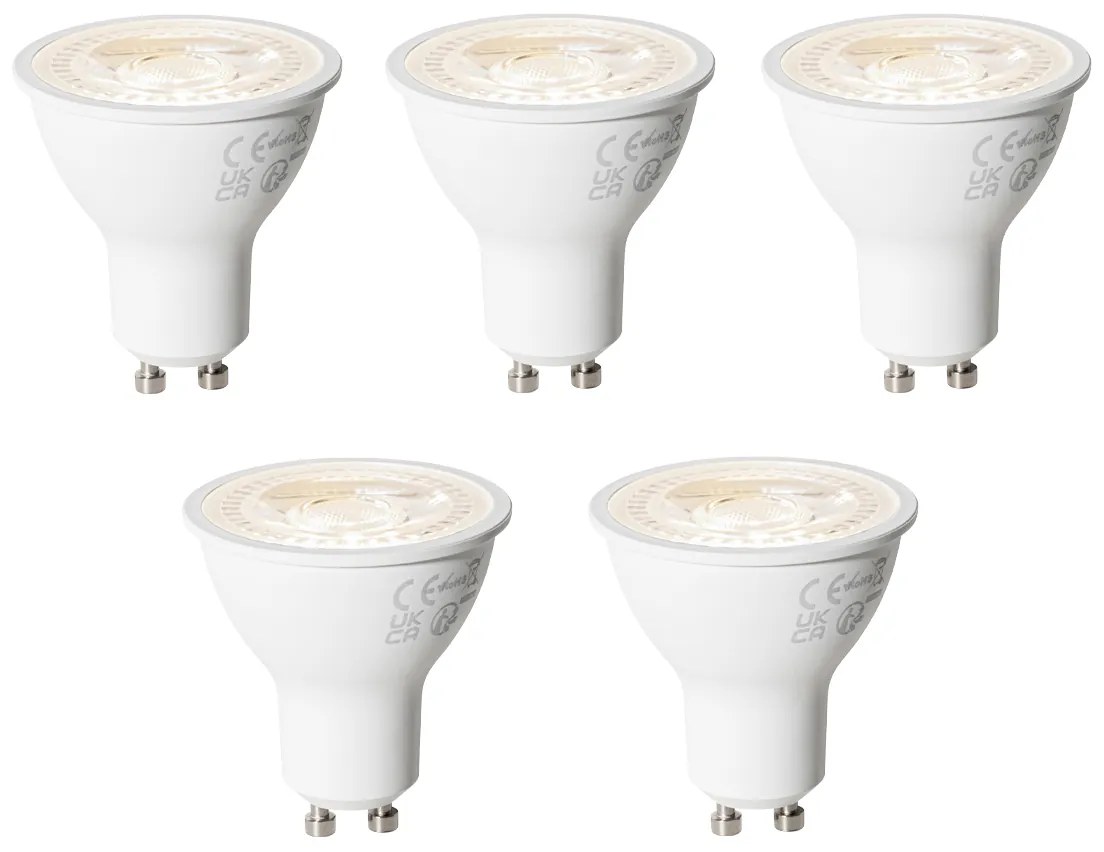 Sada 5 stmievateľných LED žiaroviek GU10 6W 450 lm 3000K