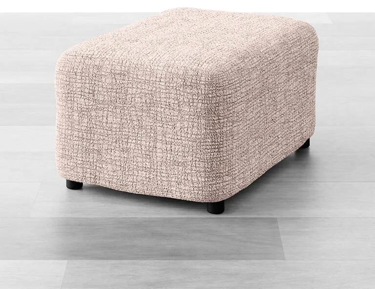 Bielastické poťahy GRAFITI NOVÉ béžové taburetka (40 x 40 x 40 cm)