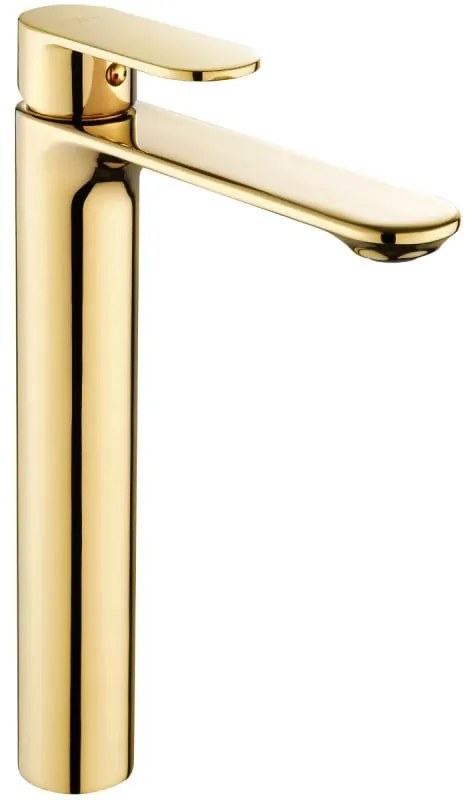 Mexen Milo, vysoká umývadlová batéria, zlatá lesklá, 71310-50