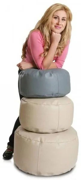 INTERMEDIC SK - Sedací vak 58x28 cm z ekokože | podnožka, sedenie, 135l, 1 ks Farba: E17 - Sivá svetlá (Ekokoža)