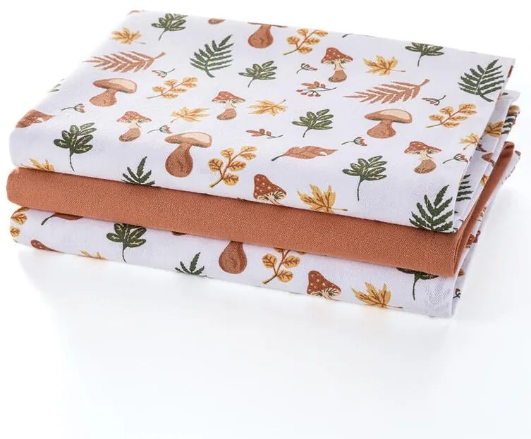 Bavlnené utierky HUBY 50 x 70 cm sada 3 ks