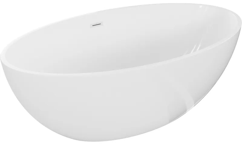 Mexen Nike, voľne stojaca vaňa 175 x 100 cm, biela, biely prepad, 54071751000-20