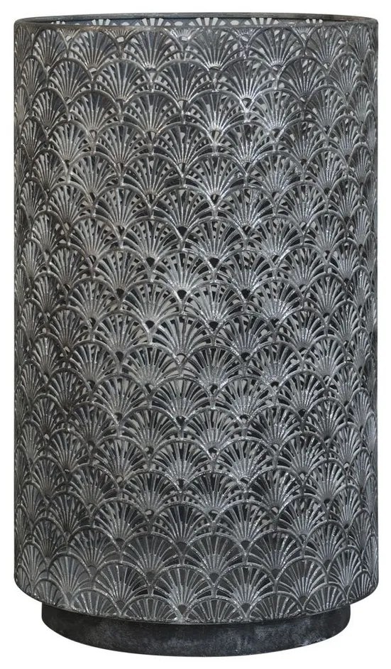 Zinkový antik kovový lampáš so vzorom Vire - Ø 30*50 cm Zinkový antik kovový lampáš so vzorom Vire - Ø 30*50 cm