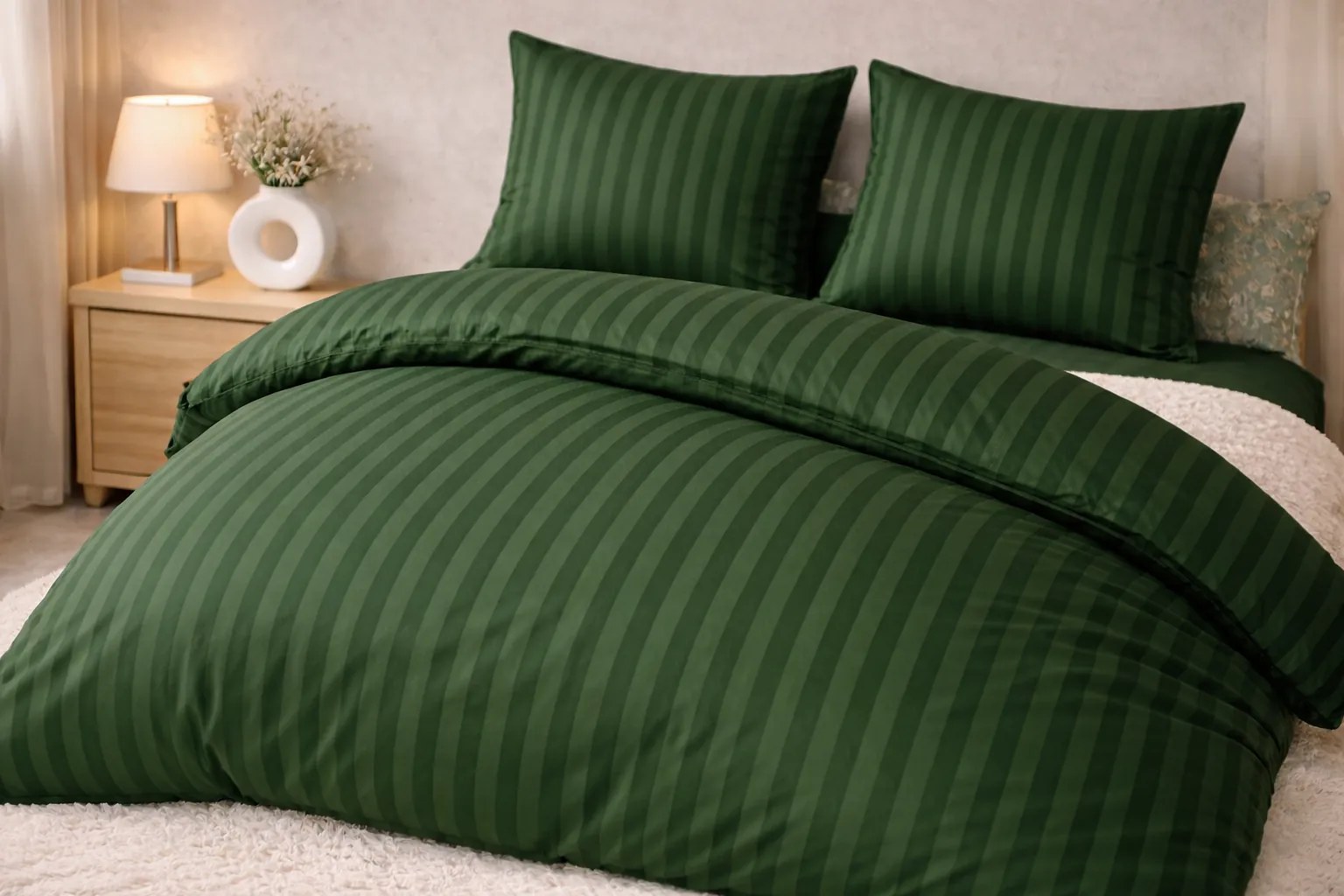 INTERMEDIC SK Hotelové povlečenie damašek zelené 140x200/70x90 cm