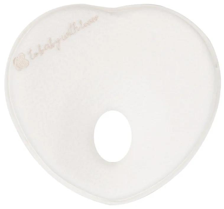 Ergonomický vankúšik z pamäťovej peny Heart Airknit White