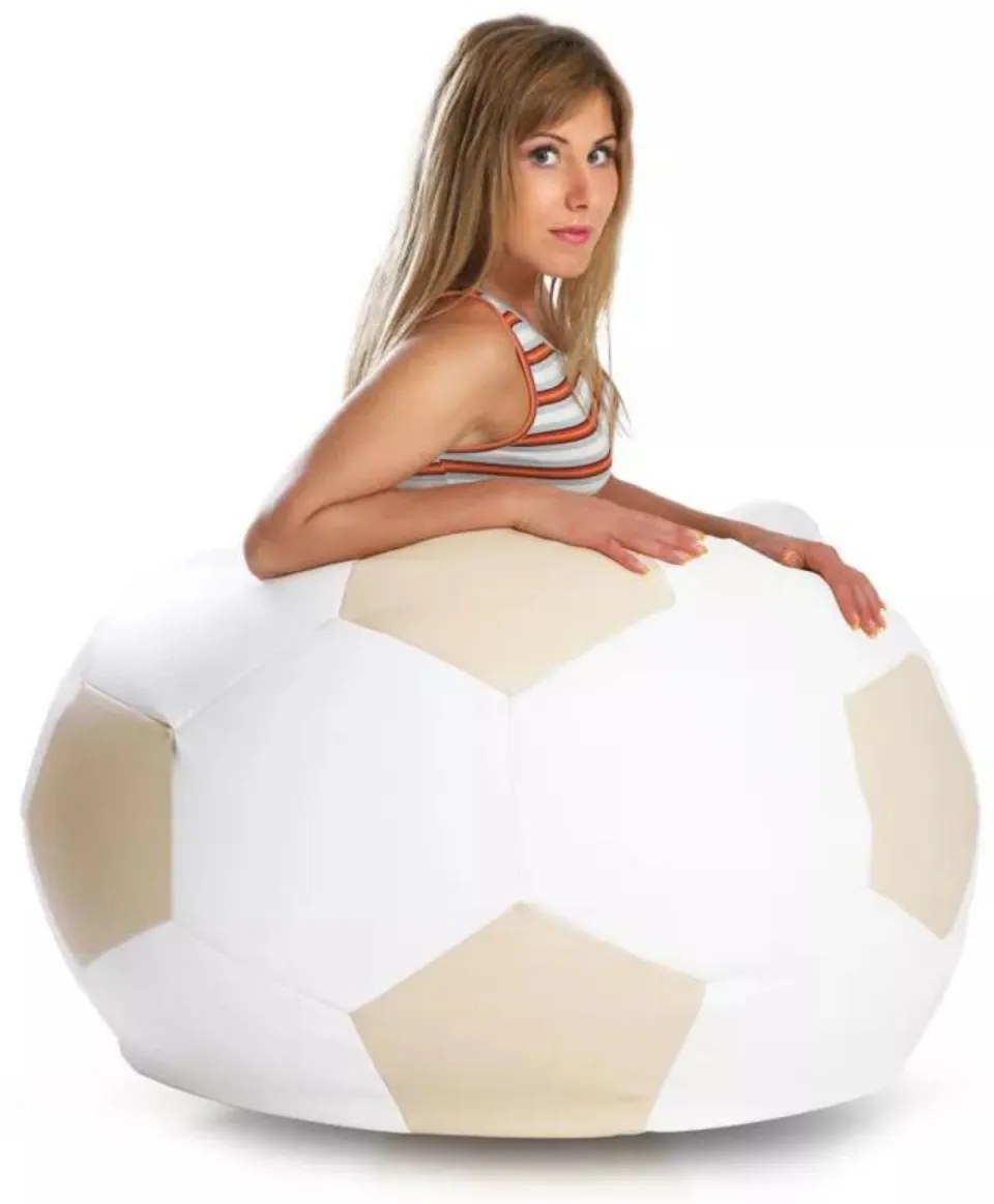 Sedací vak Sport XL – veľká lopta pre fanúšikov športu a pohodlia Farba: E2 - béžový