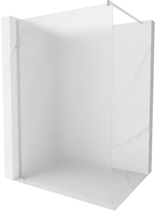 Mexen Kioto, sprchová zástena Walk-In 120 x 200 cm, 8mm sklo námraza, brúsená oceľ profil, 800-120-101-97-30