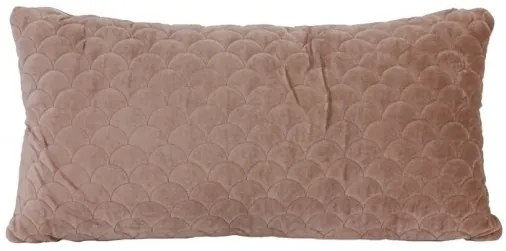 Staroružový zamatový podlhovastý vankúš Shell - 60 * 30 cm