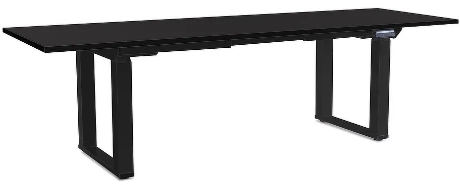 Výškovo nastaviteľný stôl OfficeTech Strong 240 x 80 cm, čierna podnož, čierna