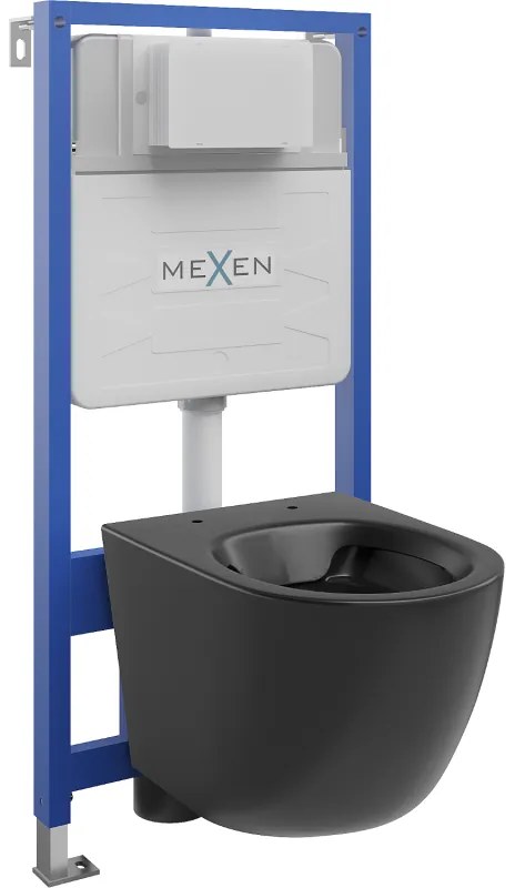 Mexen Fenix Slim, podomietkový modul a závesné WC Lena, čierna matná, 6103322XX85