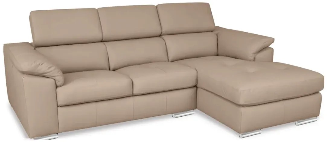 Kožená rohová sedacia súprava LOREN II, pravá, béžová (madras - 142 taupe)