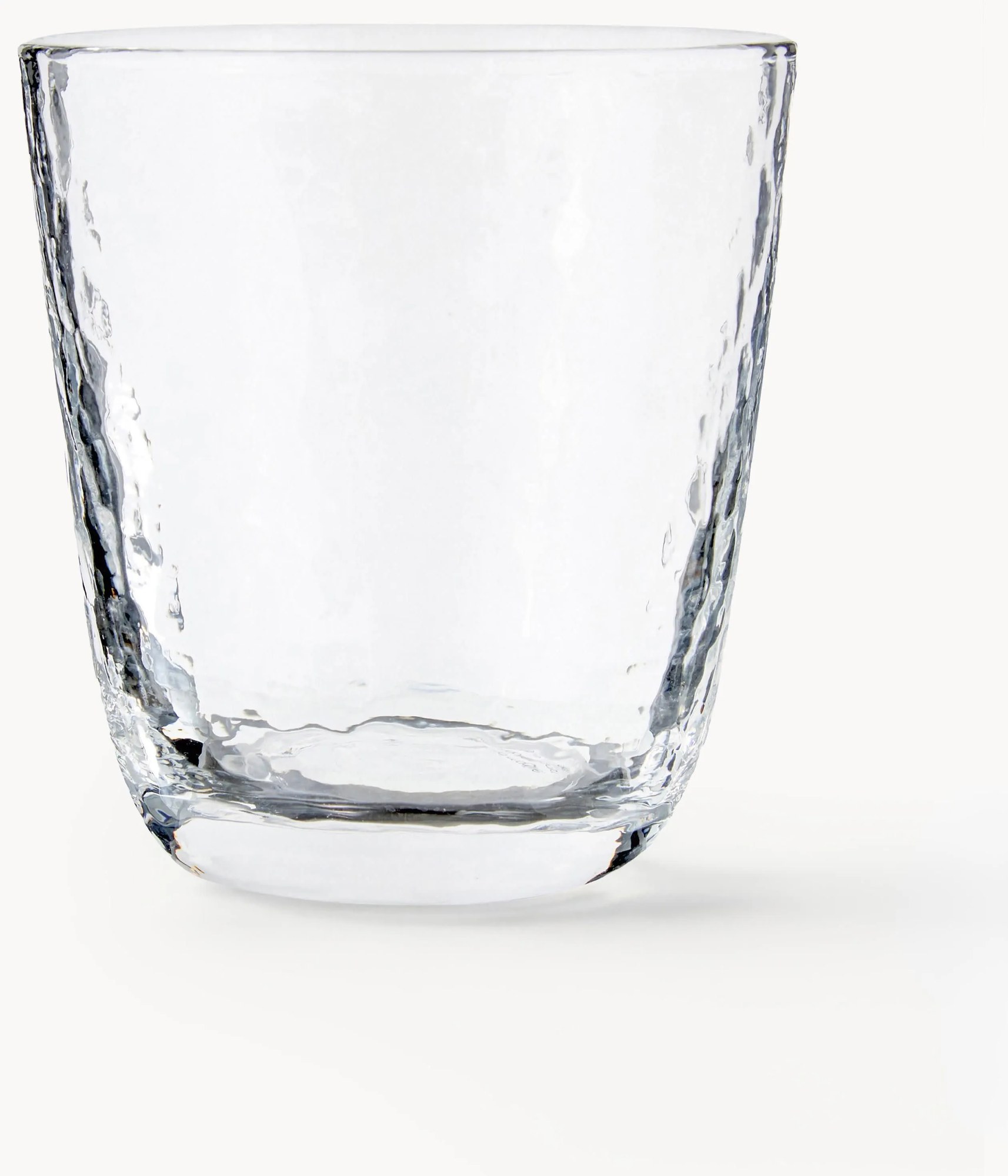 Ručne fúkané poháre na vodu's nerovným povrchom Hammered, 4 ks