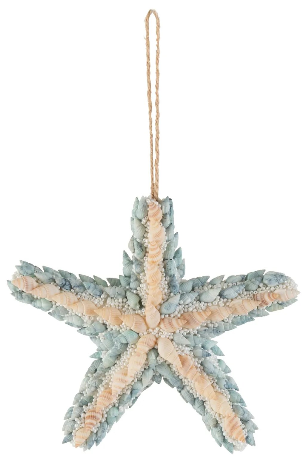Závesná dekoratívne hviezdica z mušličiek - 16 * 4 * 26,5 cm